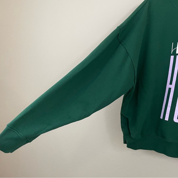 Anthropologie Maeve x Jordan Nickson Green Happy Hour Sweatshirt Size XL - Picture 5 of 10